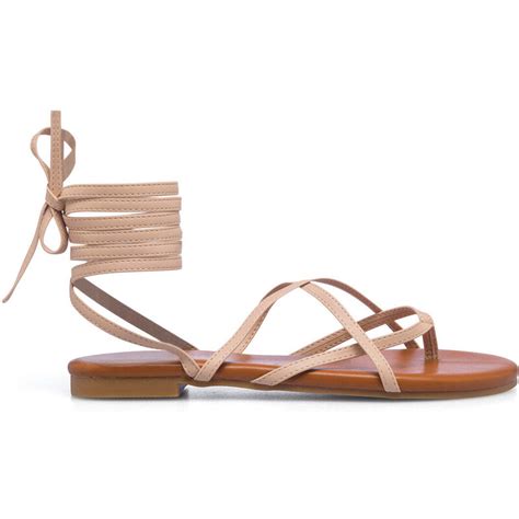 Sandali Infradito Alla Schiava Color Nude Da Donna Lora Ferres Stileo It