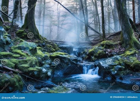 A Steaming Hot Spring In A Dense Forest Stock Photo Image Of Natural Activity 296684034