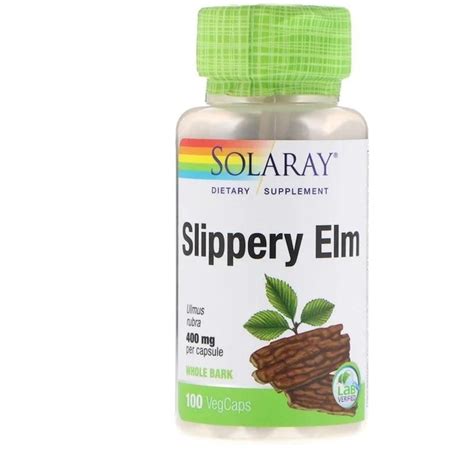 Красный вяз 400 мг Solaray Slippery Elm 100 капсул – фото, отзывы ...