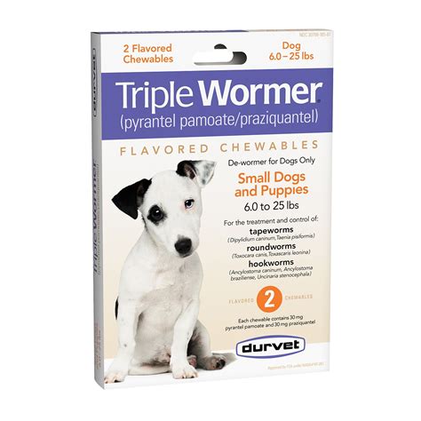 durvet triple wormer dog dewormer pbs animal health