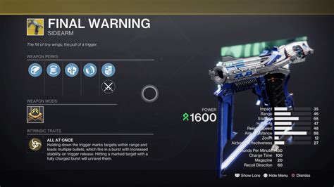 Cómo conseguir el arma exótica de advertencia final en Destiny 2