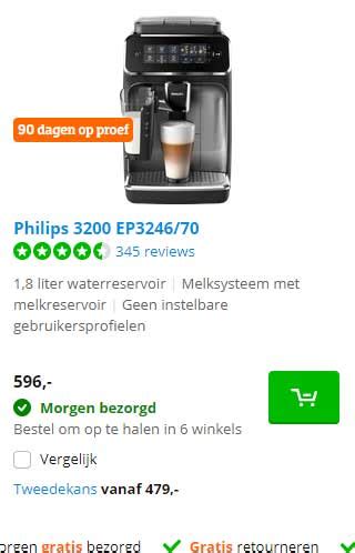 Philips 3200 EP3246-70 Espresso Machine Aanbieding bij Coolblue ...