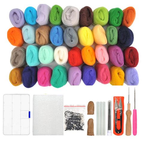 Buy Colors Wowoss Colours Needle Felting Wool Set Starter Kit