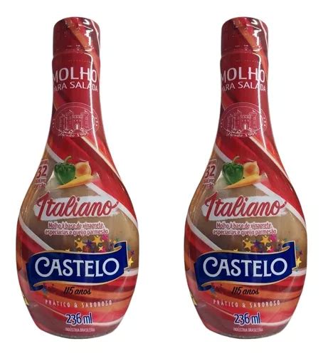 Molho Para Salada Italiano Castelo Kit Unidades De Ml Mercadolivre