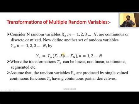 TRAMSFORMATIONS OF MULTIPLE RANDOM VARIABLES YouTube