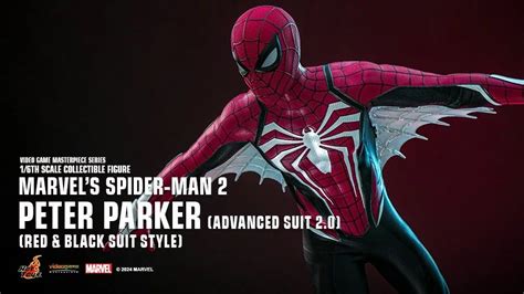 Hot Toys Peter Parker Spiderman Advanced Suit Red Black Suit Style Th Scale