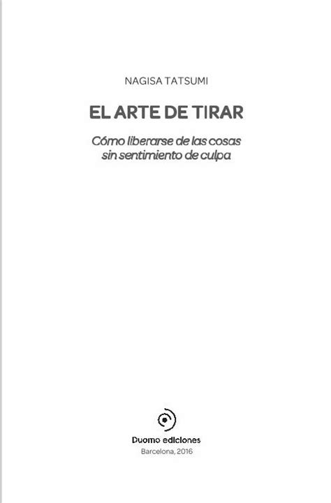 PDF Interior El Arte De Tirar ESP Inicio Duomo Ediciones NAGISA