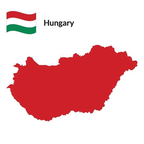 Map of Hungary with Hungarian national flag 33306535 Vector Art at Vecteezy