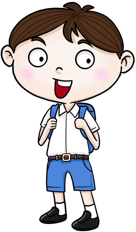 Cartoon Student Boy Smile Colorful 12003749 Png