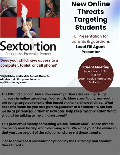 Sextortion Presentation Eaton Rapids Public Schools