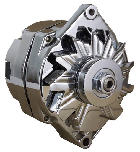 Chrome Alternator 120 Amp Gm Single Wire