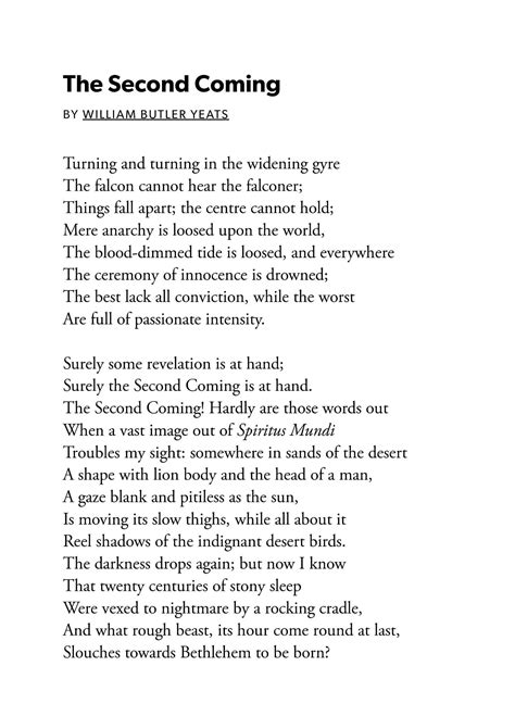 The Second Coming By Yeats 7