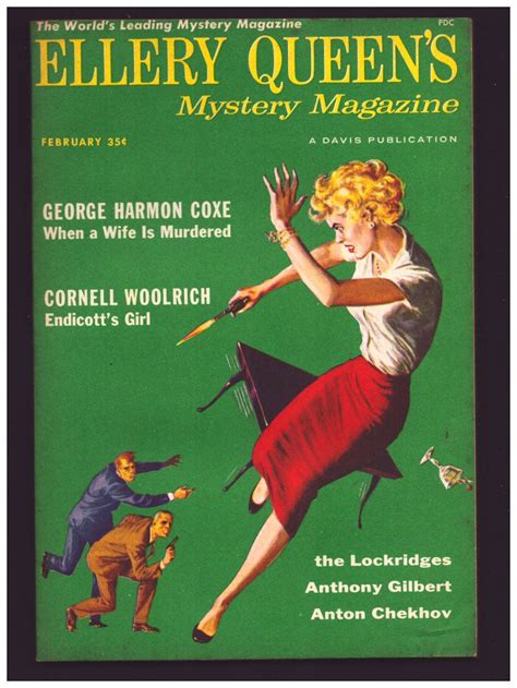 Endicott S Girl In Ellery Queen S Mystery Magazine February 1958 Cornell Woolrich First Edition