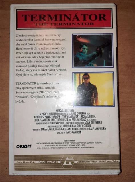 VHS Terminátor 1992 GUILD HOME VIDEO Arnold Schwarzenegger VIDEOKAZETA