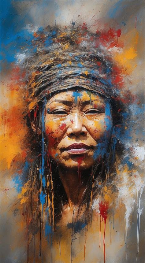 Pin By Tyler Borg On Colorful Painted Faces Portrait Art Face