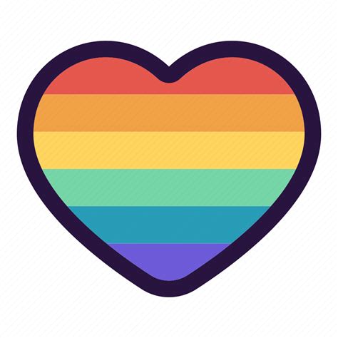 Lgbt Pride Love Heart Rainbow Icon Download On Iconfinder