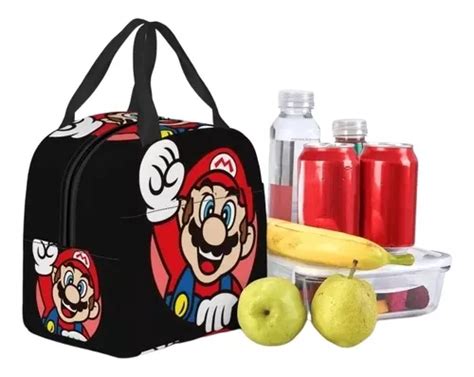 Super Mario Bros Lonchera Bolsa De Almuerzo Picnic Env O Gratis