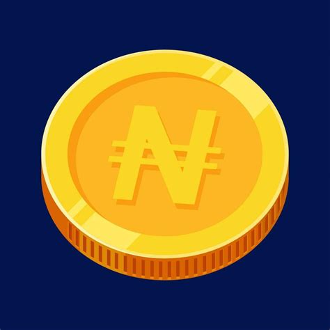 Naira Coin Gold Nigerian Money 23426235 Vector Art at Vecteezy