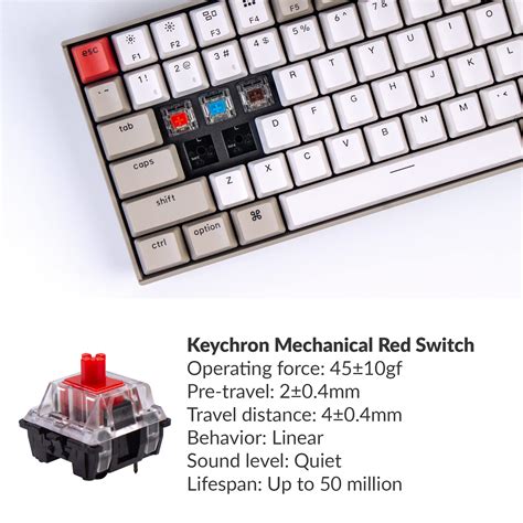 Keychron K Hot Swappable Bluetooth Wireless Mechanical Gaming Keyboard For Mac Layout
