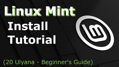 Linux Mint Install 20 Ulyana Tutorial For Beginners YouTube