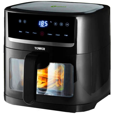 Tower T17118 Vortx Black 8l Space Saver Digital Air Fryer 1800w Wilko