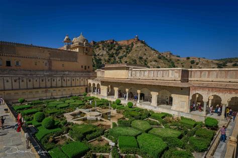 amber fort garden jaipur india
