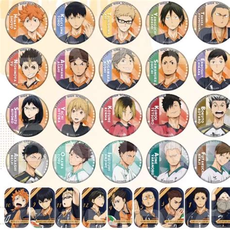 Haikyuu Badges Pins Authentic Oikawa Hinata Kageyama PO Hobbies