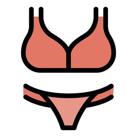 Bikini Badeanzug Symbol Farbe Umriss Vektor Vektor Kunst Bei Vecteezy