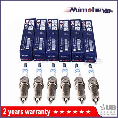 6PCS OEM Spark Plugs Double Platinum FR7NPP332 For Bosch BMW X5 E60 E83