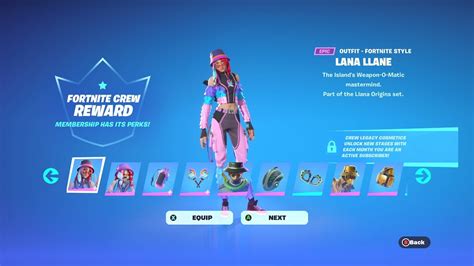 Voici Le Pack Et Skin Lana Lama Du Club Fortnite Youtube