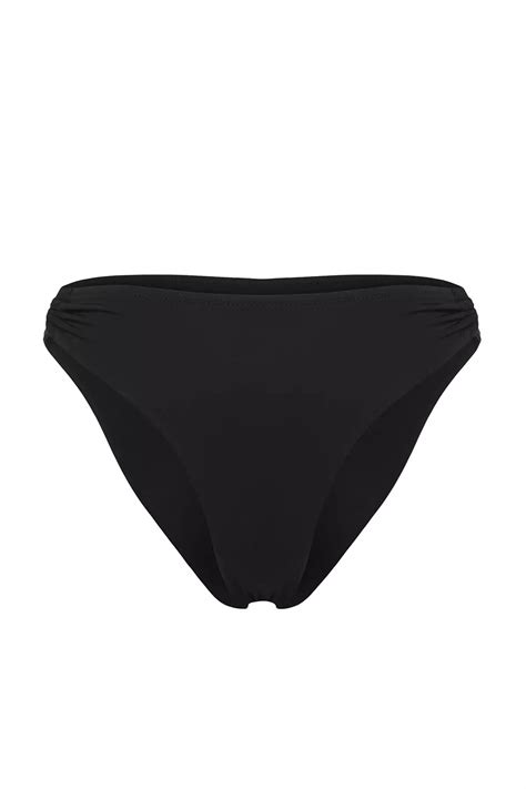 Buy Trendyol Black High Waist Cut Out Windowed Regular Bikini Bottom Online Zalora