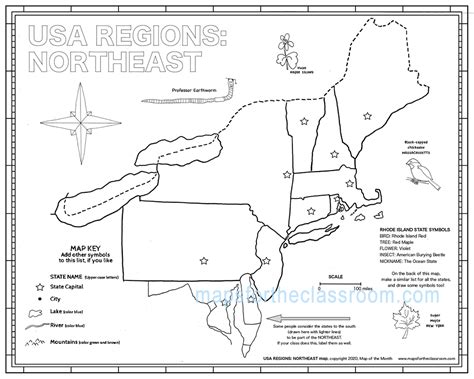 USA Regions – Northeast - Maps for the Classroom