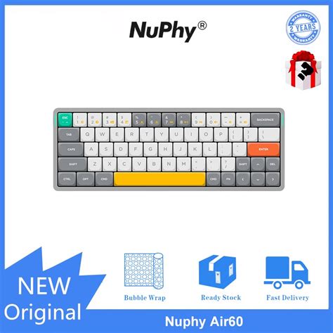 Nuphy Air60 V2 Bluetooth Wireless Three Mode Mac Ipad Hot Swap Office Game Mechanical Keyboard