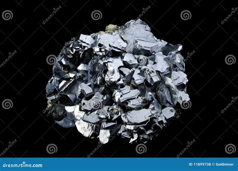 Galena Galenite Isolated On Balck Stock Photo Image Of Isolated