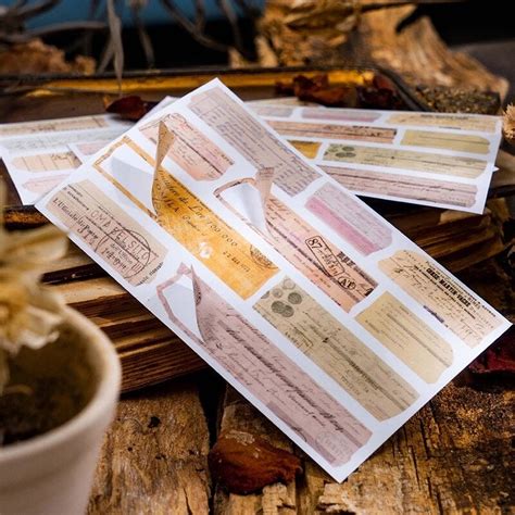 Washi Sticker Strips Book Washi Tape Samples Printed Heron