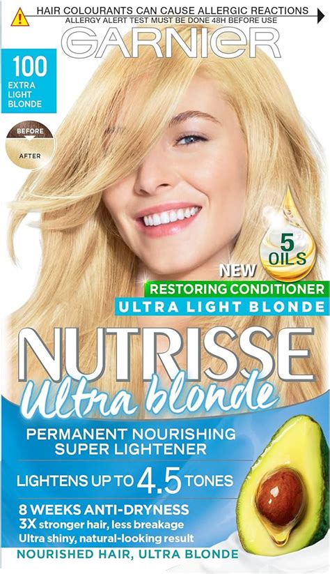 Garnier Nutrisse Extra Light Blonde Permanent Hair Dye Amazon Co Uk Beauty
