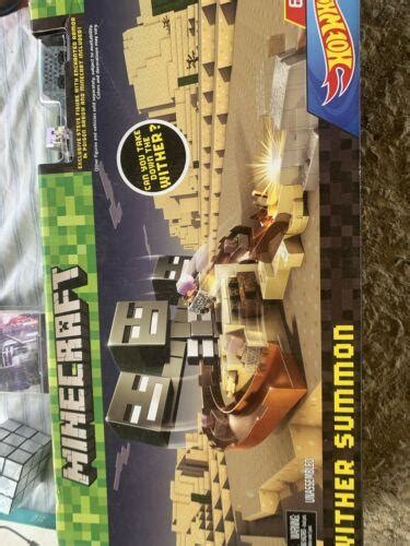 Minecraft Hot Wheels Wither Summon Trackset Playset Swivel Launcher Sealed Misb