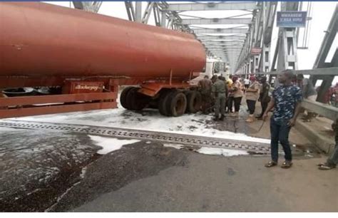 Explosion Averted As Petrol Tanker Spills Content On Niger Bridge