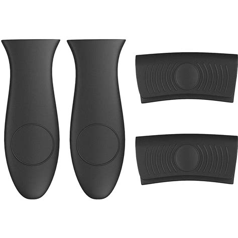 Pack Silicone Hot Skillet Handle Holder And Pot Holders Cover Sleeve Heat Resistant Cast Iron