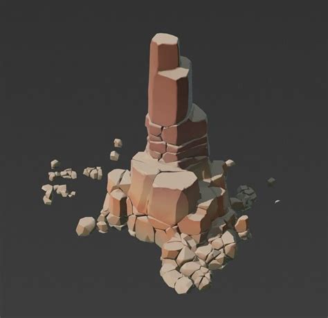 Artstation Procedural Stylized Cliffs Game Concept Art Environment