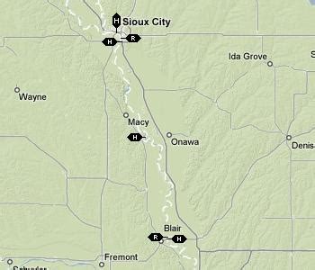 The Bridges And Structures Of The Missouri River — Nebraska—Iowa Border (North)