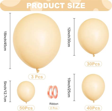 123 globos de color nude de diferentes tamaños kit de arco de guirnalda de globos nude de 18