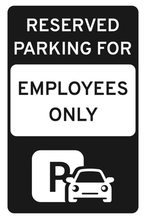 Green And White Notice Parking Sign Template Square Signs