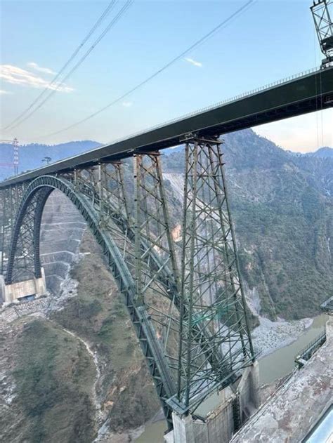 pics chenab rail bridge   progress report news