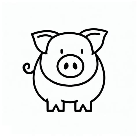 simple pig coloring page  print  color