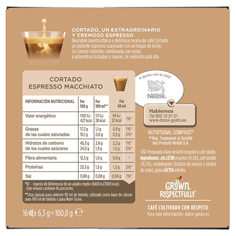 Caf Cortado Espresso Macchiatto Selecci N Robusta Estuche C Psulas