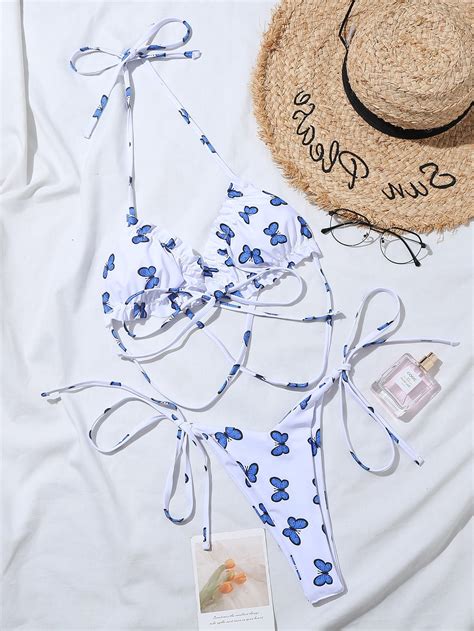 Butterfly Print Sexy Bikini Swimsuit On Luulla