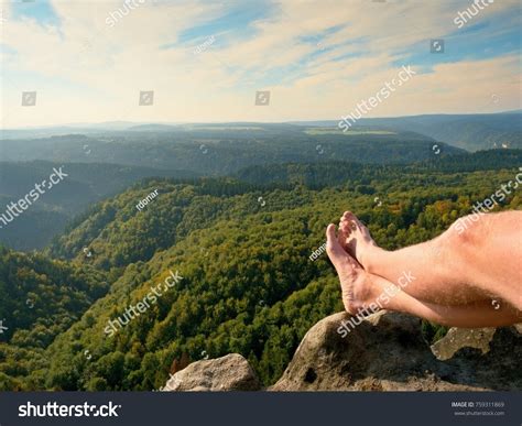 Naked Male Legs On Peak Make Stock Photo 759311869 Shutterstock