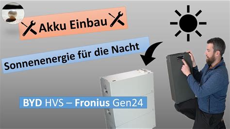 Batteriespeicher Einbau BYD HVS An Fronius Gen24 YouTube