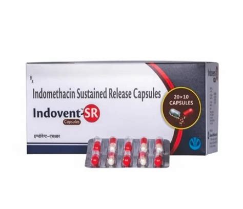 Indomethacin Sustained Release Capsules Indovent SR 75 Mg At Rs 110